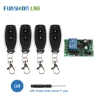 Универсальный беспроводной пульт дистанционного управления FUNSHIO, 433 МГц, 110 В переменного тока, 220 В, 1 канал, релейный модуль приемника RF 433 МГц, дистанционный передатчик