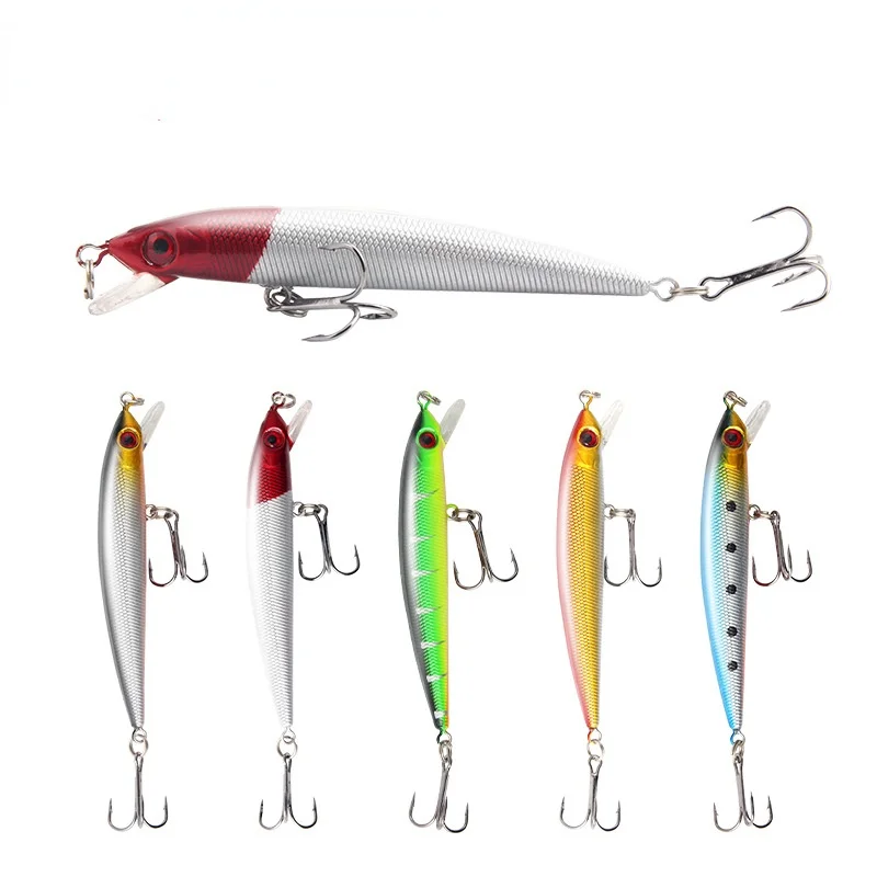 

1pcs Pencil Minnow Lure 9cm 6.5g Simulation Plastic Floating Hard Bait Spoon Artificial Wobbler Crankbaits Berkley 3D Eyes