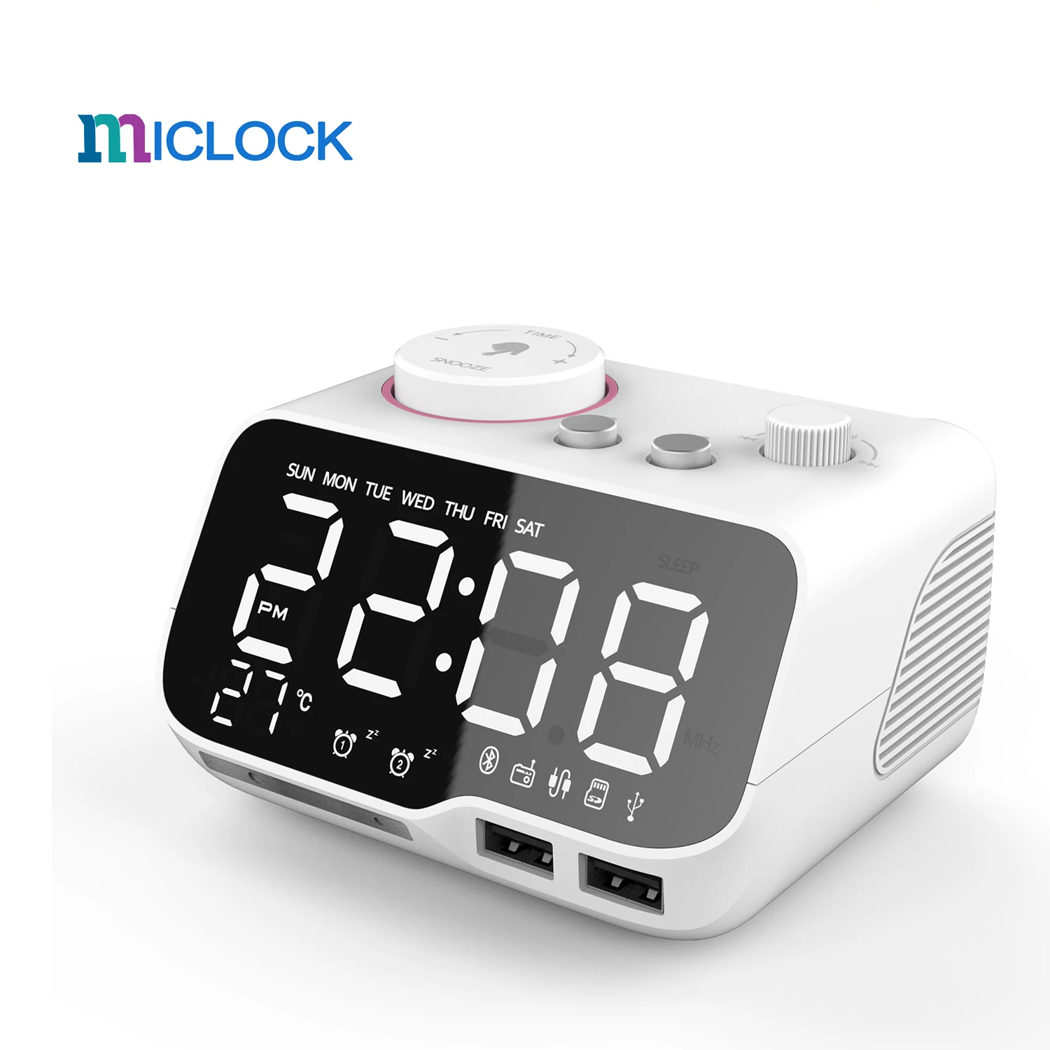 Miclock【обновление 】будильник с USB зарядным устройством светодиодный цифровой