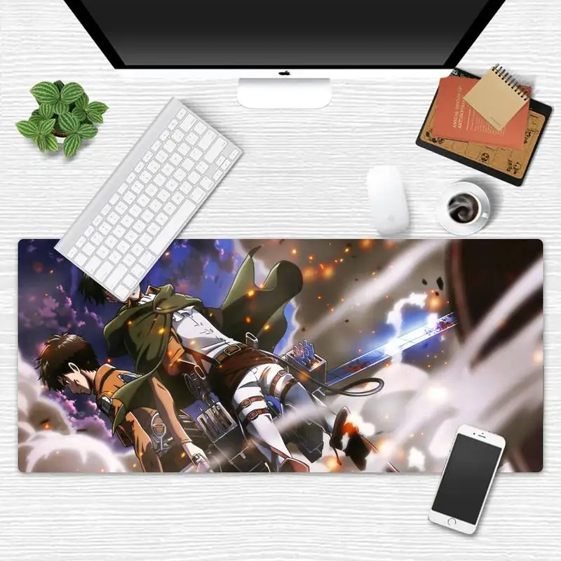 

ttack on titan Keyboards Mat Rubber mousepad Desk Mat Game Office Work Mouse Mat pad X XL Non-slip Laptop Cushion mouse pad