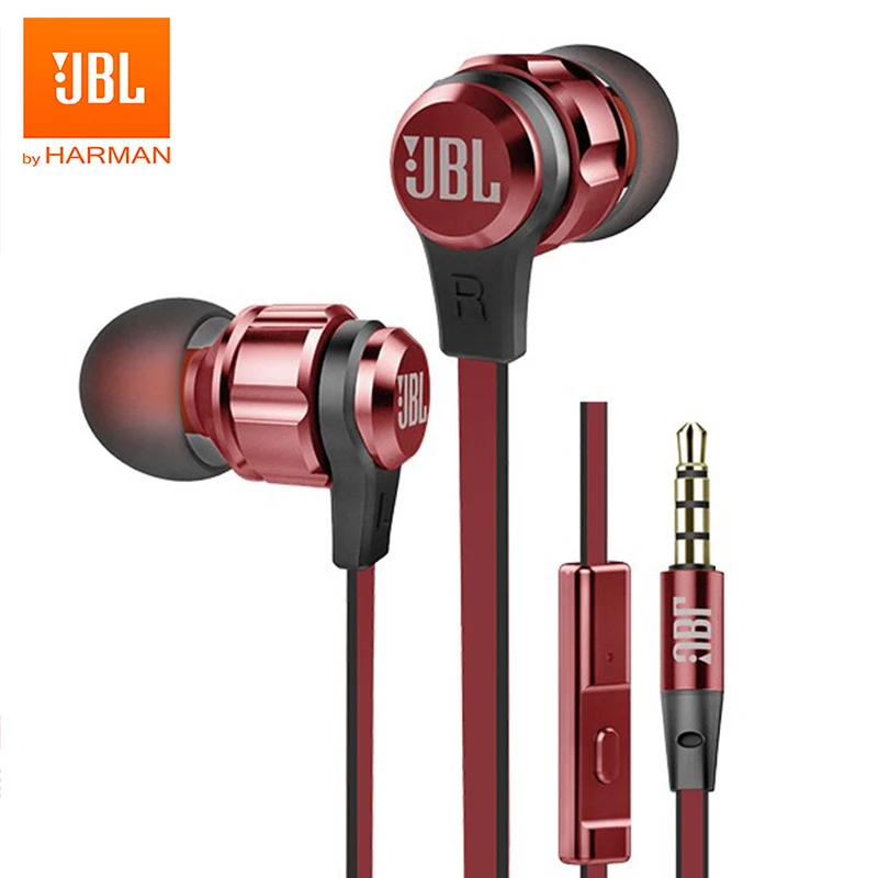 jbl t180a stereo earphone running sports earbuds handsfree call with mic pure deep bass game music headset for iphone android free global shipping