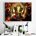 Картины на холсте, лорд Ганеша на стене, искусство индуистских богов, художественные картины, Ганеш, художественные плакаты, домашний декор