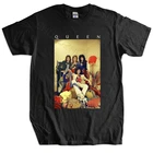 Футболка Queen Old School ранняя Glam Band Pic белая, новинка, официальная мужская хлопковая модная футболка с принтом группы Merch, мужская летняя футболка