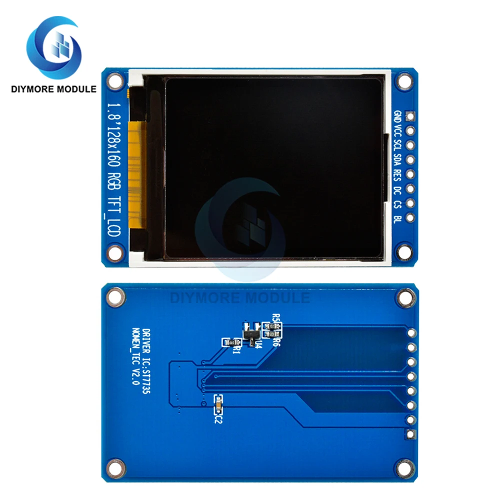 Полноцветный ЖК-дисплей 1 8 дюйма 8x128 SPI TFT модуль 160*128 ST7735S 160 в сменный блок питания