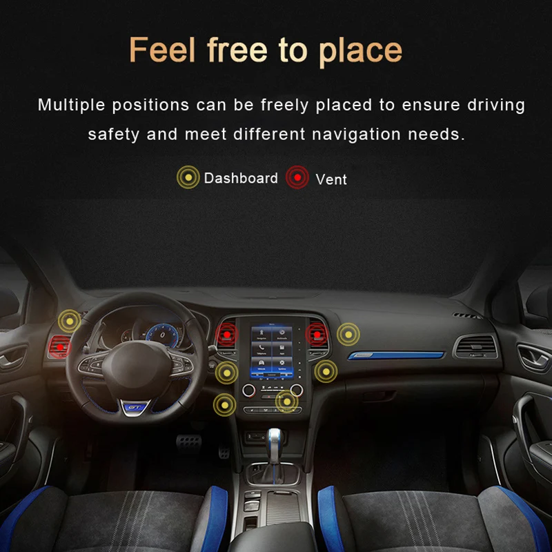 Универсальный автомобильный магнитный держатель для телефона с креплением на