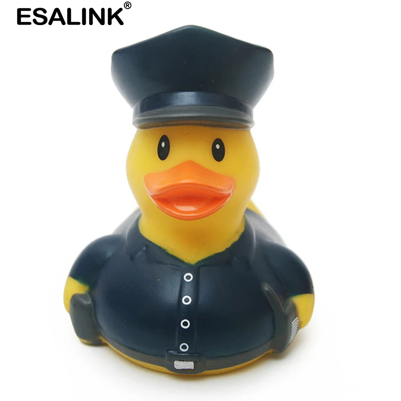 ESALINK 9 см детские игрушки для ванной Полицейская униформа плавающая утка