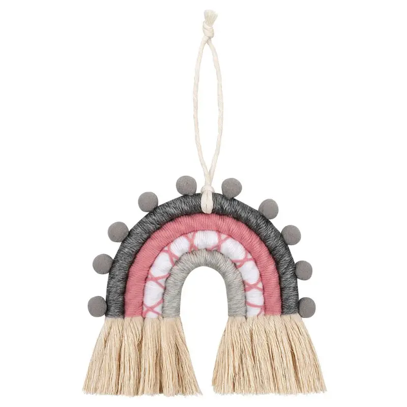 

i Nordic Woven Rainbow Tapestry Wall Hanging Ornaments Room Decorations Nursery Photo Props