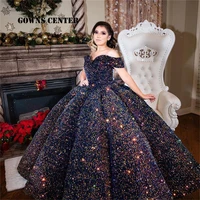 princess sparkly sequins quinceanera dress ball gown graduation prom gowns sweet 15 16 dresses vestidos de 15 a%c3%b1os