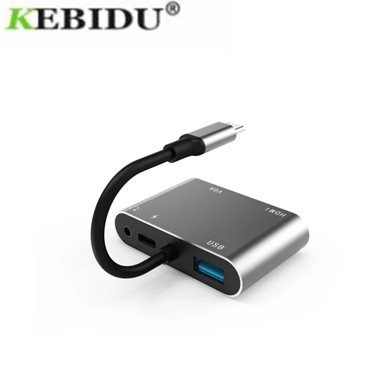 Адаптер-концентратор с Type-C на 4K HDMI VGA AUX PD USB C 3 0 для MacBook Nintendo Huawei P30 док-станции Xiaomi