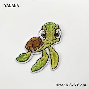 Cartoon sea turtle Iron on Clothing Patches Badges Fashion Embroidery Sequins Apparel Garment Bags T in Pakistan