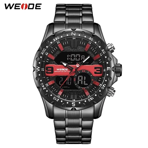 WEIDE роскошные брендовые часы кварцевые модные цифровые с календарем хронографом