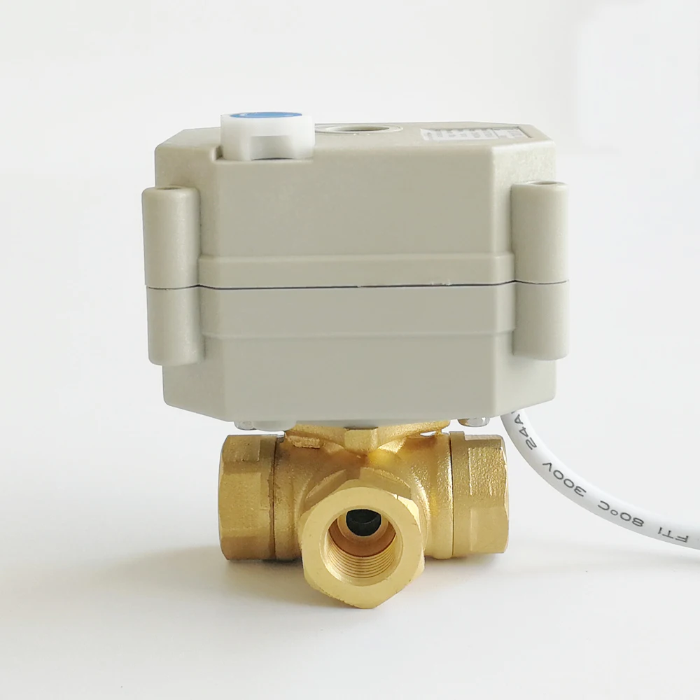 1/4 'ɽN8 DC12V 24V 3 провода 1 Т-образный диаметр 3-ходовой горизонтальный