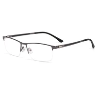 business men semi frameless glasses frame titanium alloy s41001 classic males spectacles prescription frames with spring hinge