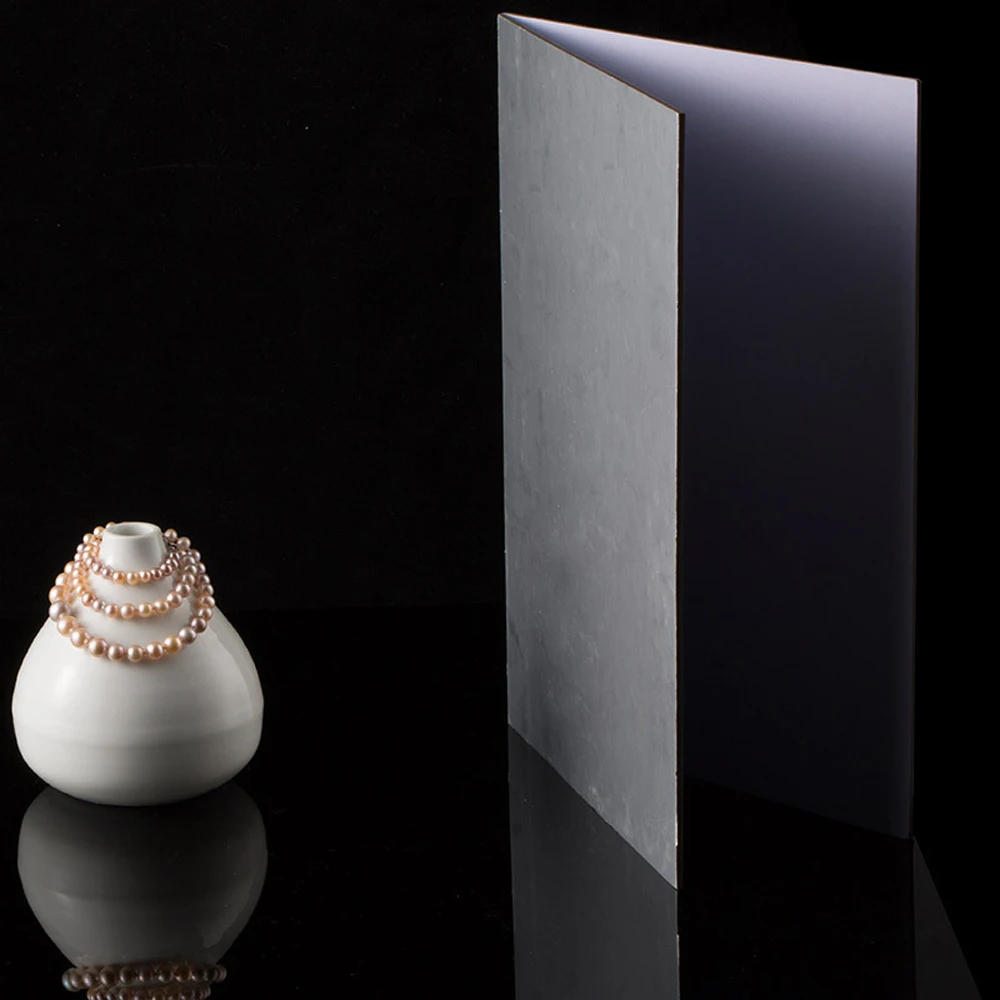 Складной картонный отражатель A4 для фотосъемки белый черный серебристый