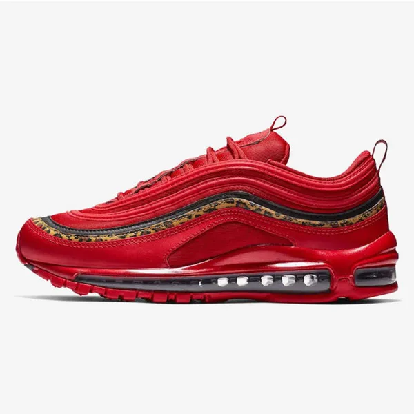 

2020 New Women Men Running Shoes 97s Triple Black White Red Sliver Bullet Mens Sports Sneakers Outdoors Size 36-45