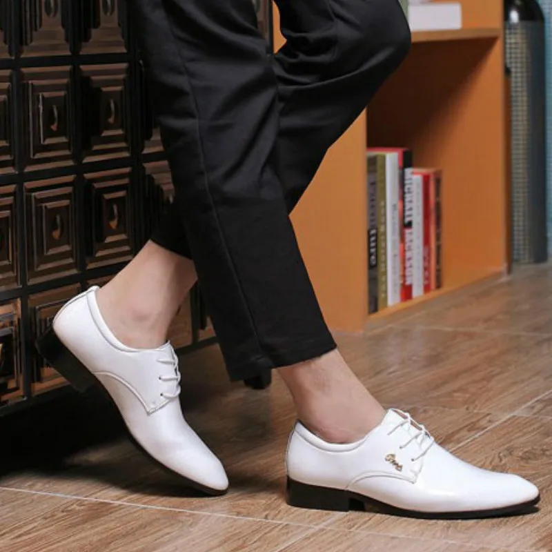 Роскошные кожаные туфли-оксфорды в деловом стиле Мужские дышащие модельные