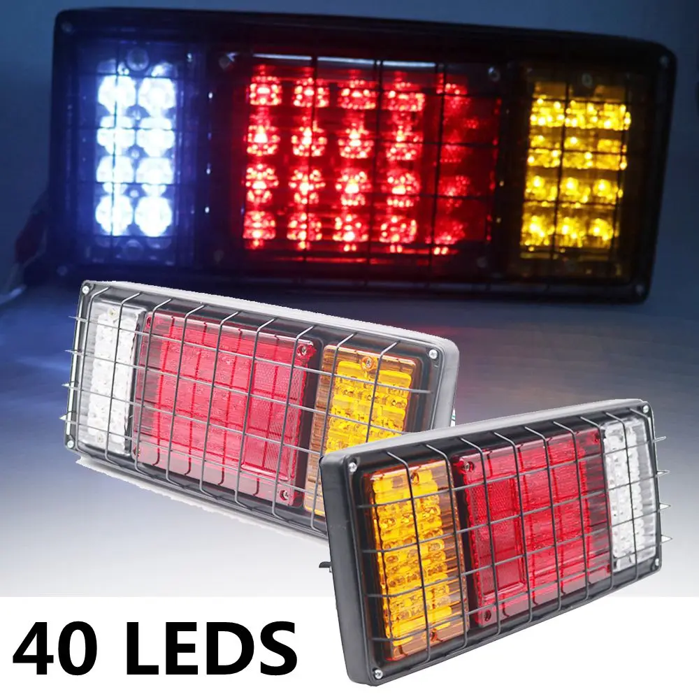 40 LED Marlaa 2 шт. 8 19 46 75 светодиодов задний стоп-сигнал для прицепа грузовика караван лодки автомобиля 1 пара 12 В/24 В Ван автомобиля задний сигнальный фонарь - Цвет: 40 LED