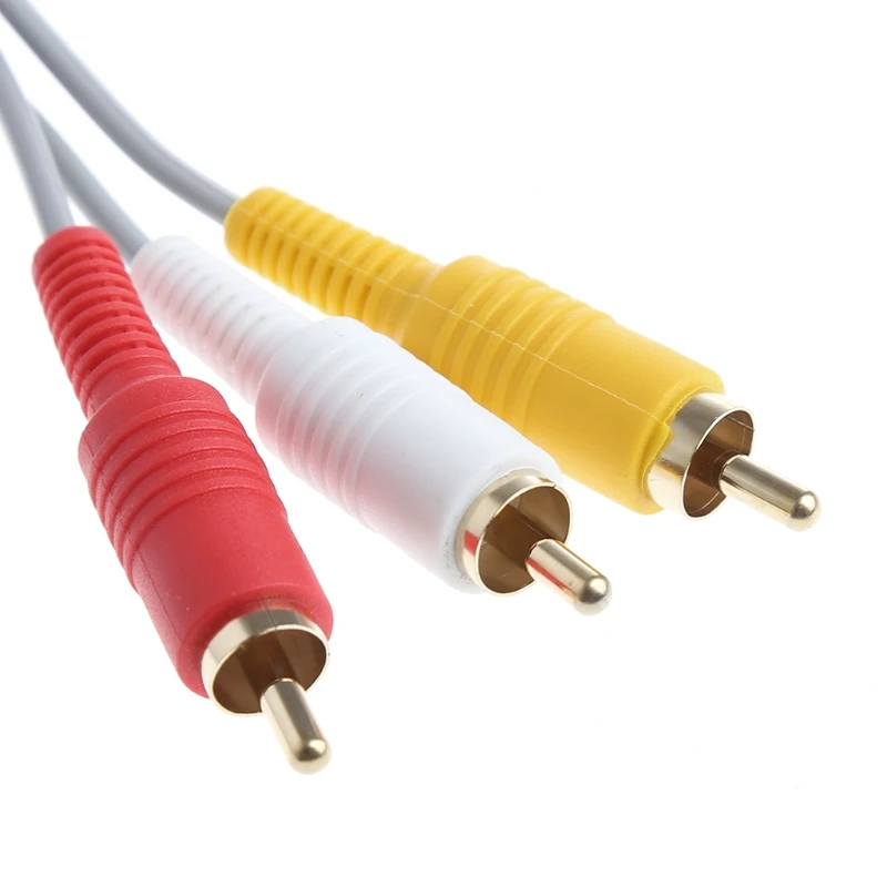 

Audio Video AV Stereo 3 RCA Composite Cable 1.8M For Nintendo Wii Game Console