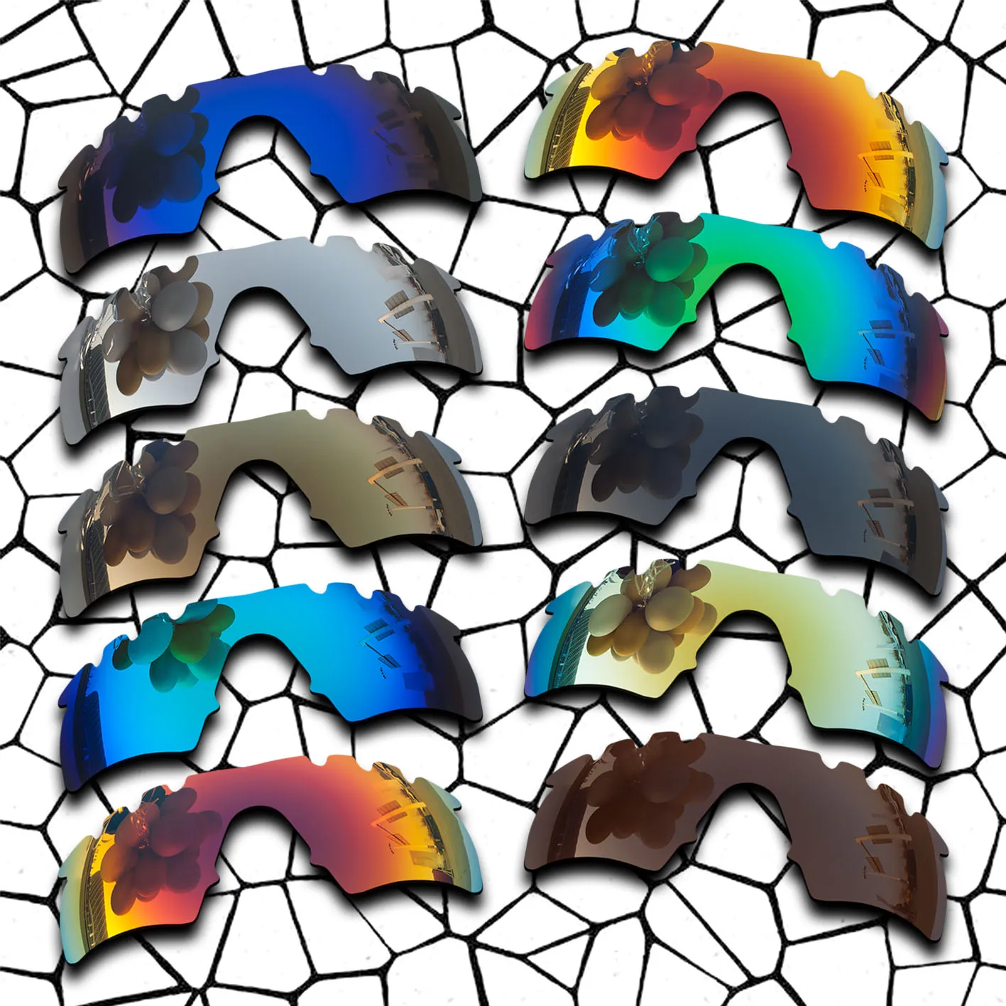 

Polarized Replacement Lense For-Oakley M Frame Hybrid Sunglasses Frame True Color Mirrored Coating - Midnight Sun Color Options