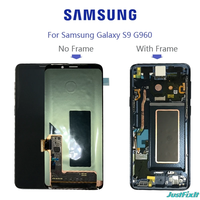 Для samsung Galaxy S9 G960 G960F дефект сжигаемый в тени ЖК-дисплей с сенсорным экраном дигитайзер Super AMOLED