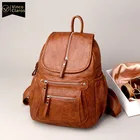 Женский кожаный рюкзак, роскошный дорожный ранец для женщин, вместительный дизайнерский портфель