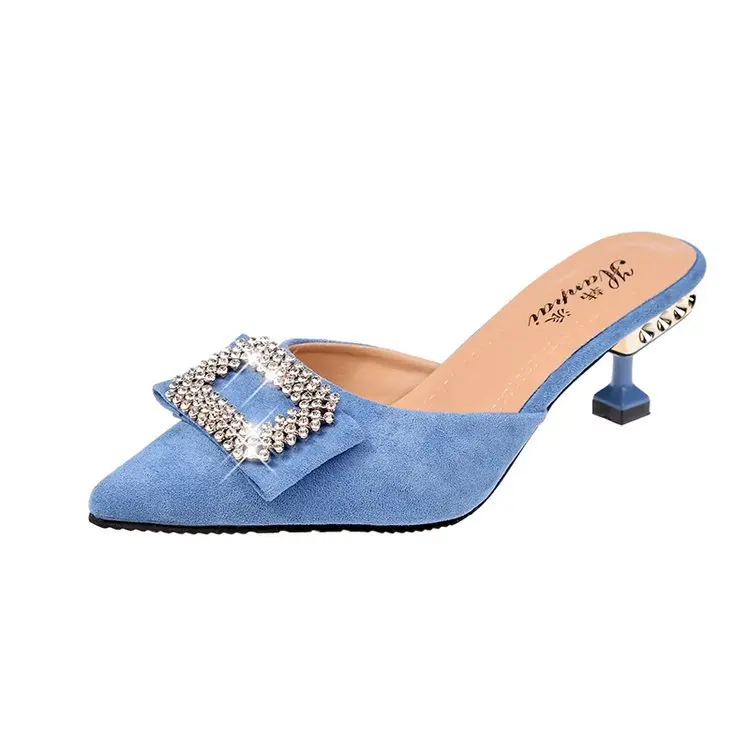 

Med Thin Heels Basic Rubber Fabric PU Thin Heels Med Rubber PU Fabric