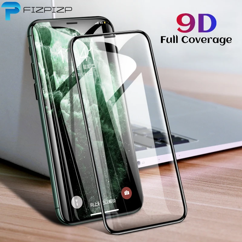 Защитное стекло 9D для iPhone X XR XS 11 Pro Max 11Pro 8 7 6 6s Plus|Защитные стёкла и плёнки