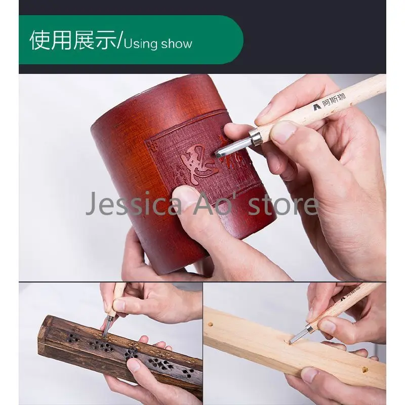 Нож для резьбы по дереву ручной работы из легированной стали SK2 набор фрез