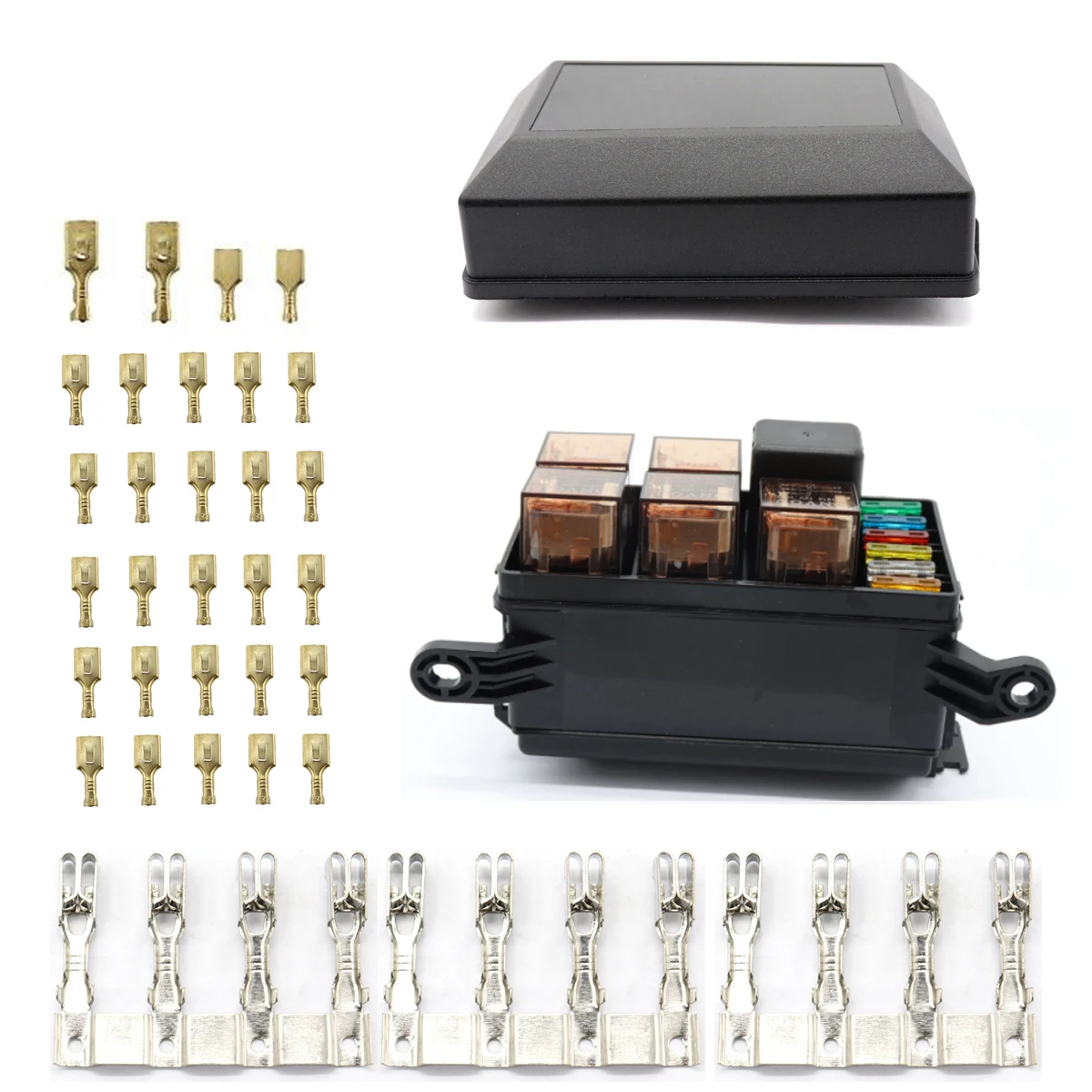 1 шт. 6 контактный блок предохранителей с 5 контактными реле 12 В 40 А 4 контактное для