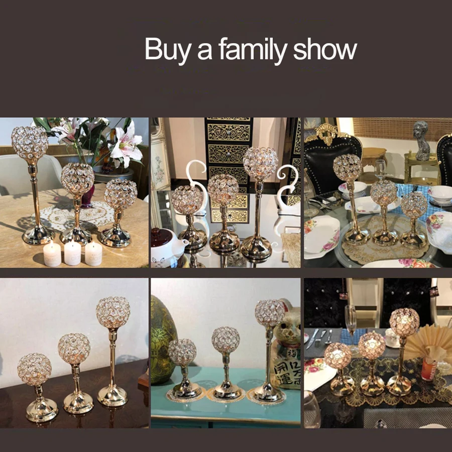 Ins Золотой подсвечник для ужина при свечах металлический Рождественский