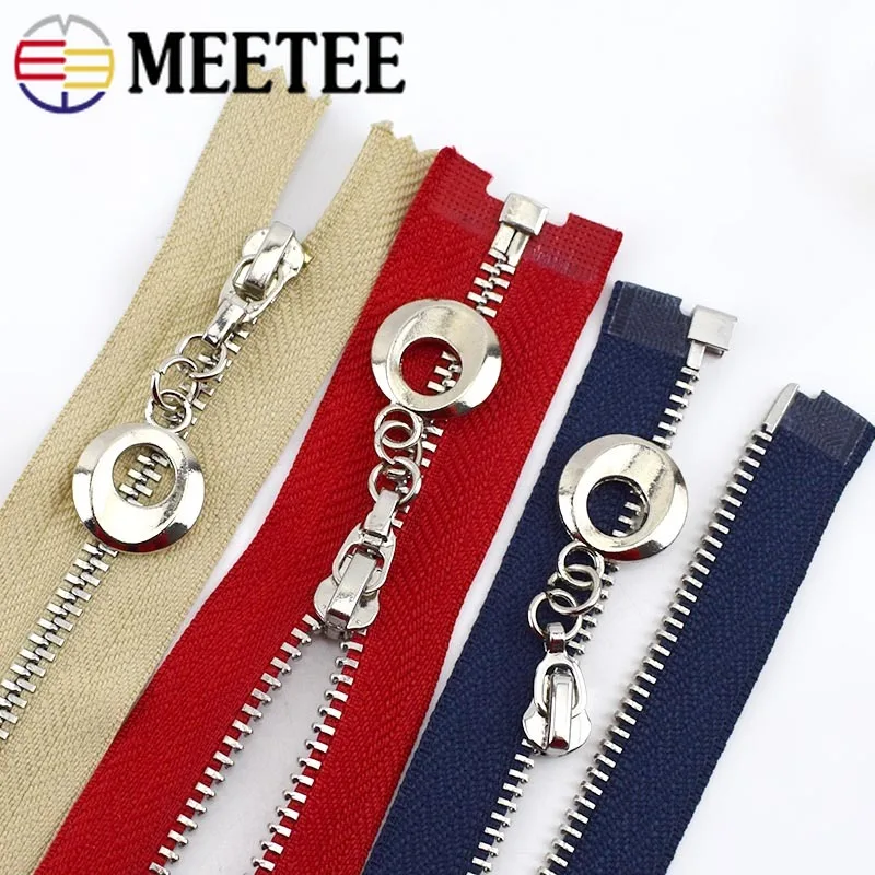 2/5pcs 20/30cm Close-End 40-70cm Open-End 3# Metal Zipper Silver Tooth Bags Shoes Coat Garment Zip DIY Sewing Accessories ZA093 |