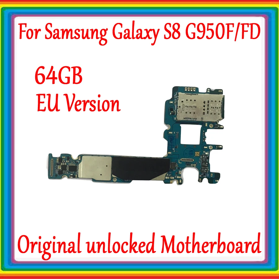 Оригинальная разблокированная материнская плата для Samsung Galaxy S8 plus G950U G950F G950FD G955U
