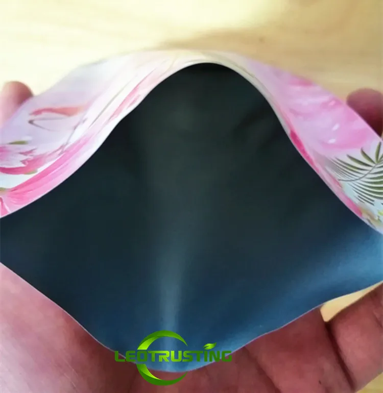 Оптовая продажа матовых розовых фламинго Открытый верх алюминиевой фольги сумки