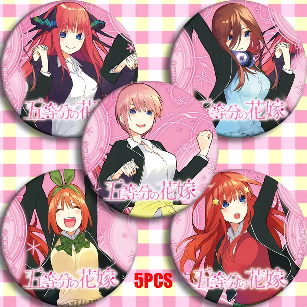 Аниме Go touпучок no Hanayome The quintessence Quintuplets Nakano Miku Косплей Bedge мультфильм собирать