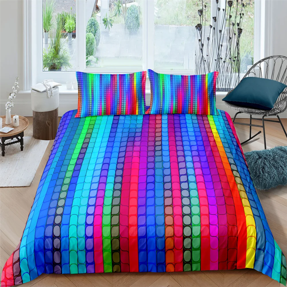 

ZEIMON 3d Print Bedding Set Colorful Mixed Comforter Cover 2/3 Pieces Fashion Kids Boy Home Duvet Cover Pillowcase Set