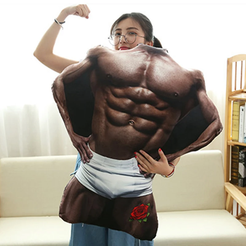 3D подушка бойфренда сильная мышечная Мужская для девушки на день рождения День
