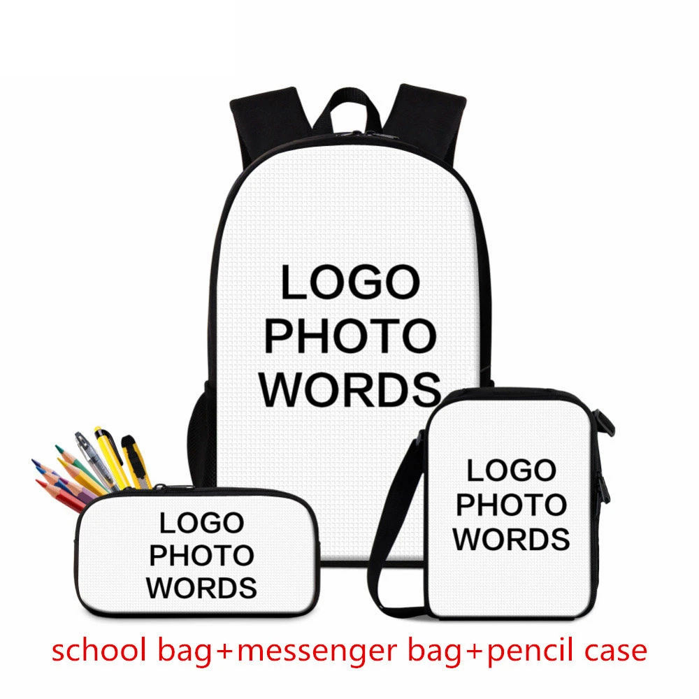 

3PCs/Set Children's School Backpack Cartoon Bendy-Ink-Machine-Game Design Pattern School Bags Teenagers Book-Bags Set
