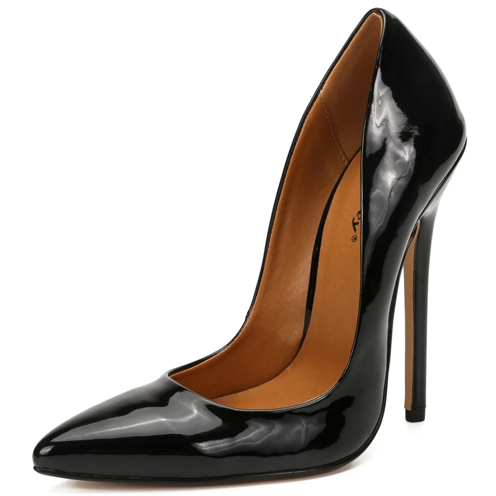 

Fashion Black Pointed Toe High Heels Pumps Women Wedding Dress Pumps Ladies Big Size Stiletto Shoes Woman