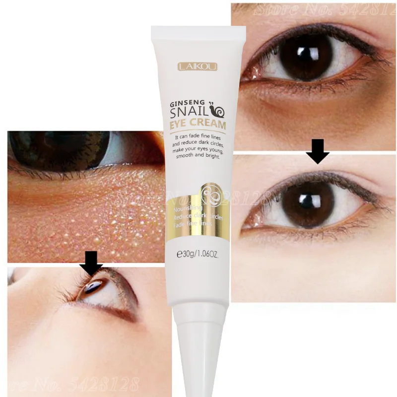 New 30g Snail Eye Cream Essence Moisturizing Firming Anti-Aging Eye Serum Dark Circles Eye Bags Removal Eye Care