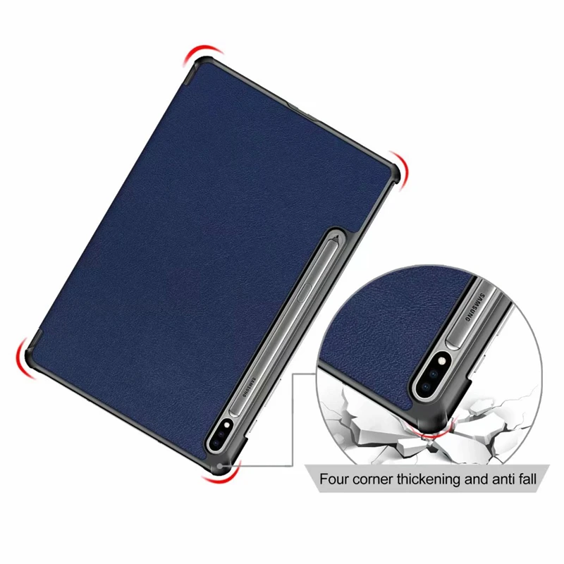 

New For Samsung Galaxy TAB S7 Plus 2020 Case Tablet PU Leather Smart Stand Cover TAB S7 Plus 12.4 "SM-T970 T975 T976 Tablet Case