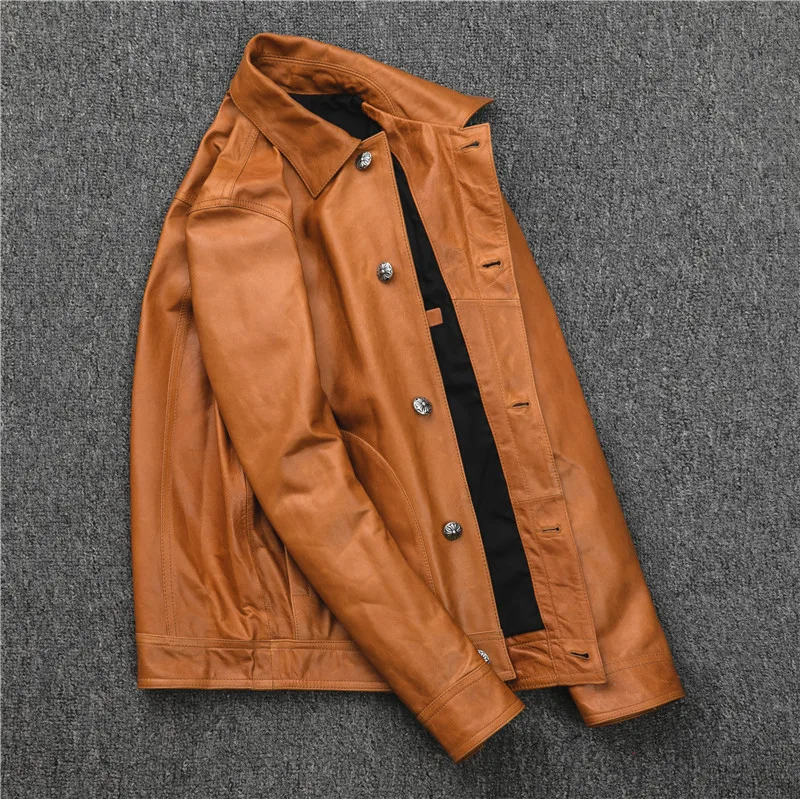 Настоящая уличная одежда мотоциклетная куртка Мужская мода 2020 дубленка
