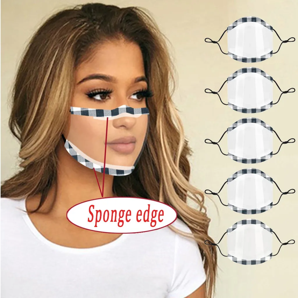 Маска для лица с прозрачными окошками 5 шт.|Женские маски| |