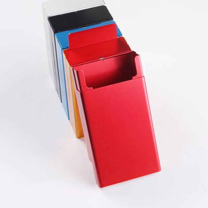 Чехол для сигарет 1 шт. новинка ультра тонкий модный чехол тонкая металлическая