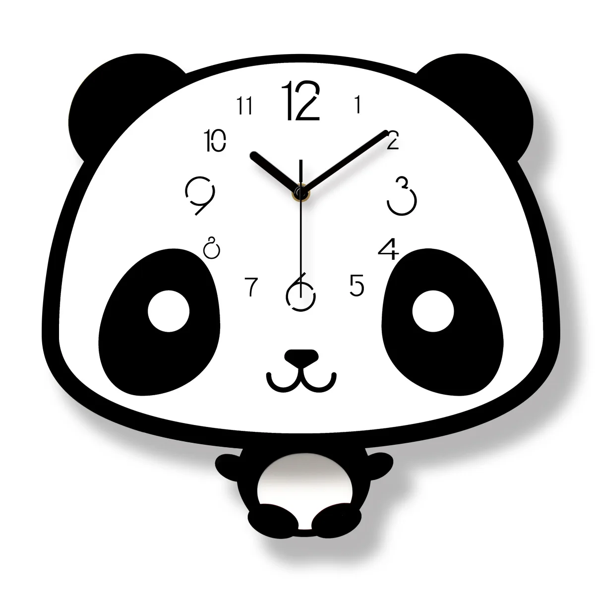 

Cartoon Panda Modern Wall Clock Cute Silent Kids Bedroom Wall Clock Creative with Pendulum Muur Klok Kids Room Clock MM60WC