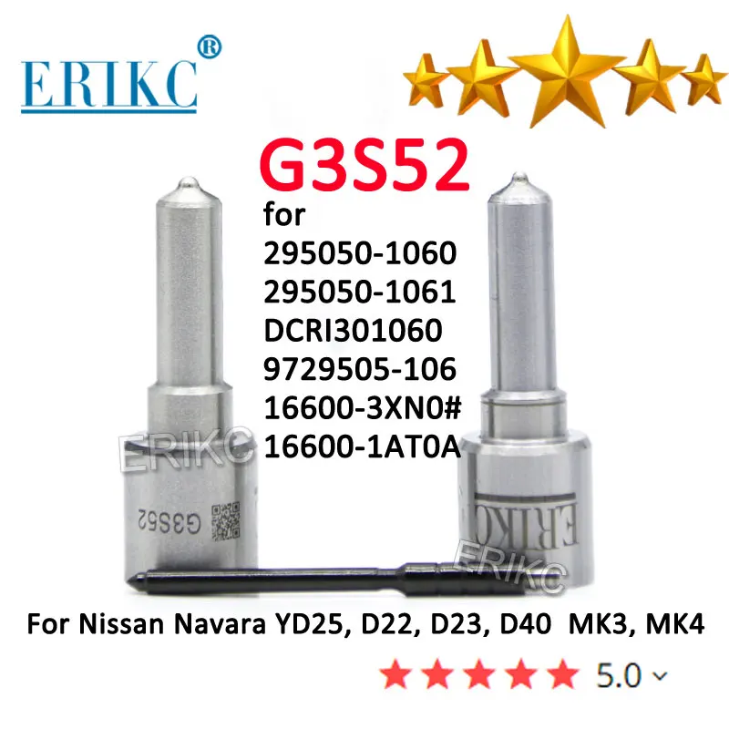 Форсунка Форсунки дизельного топлива G3S52 для Denso Nissan 16600-1AT0A 16600-3XN00 295050-1060 DCRI301060