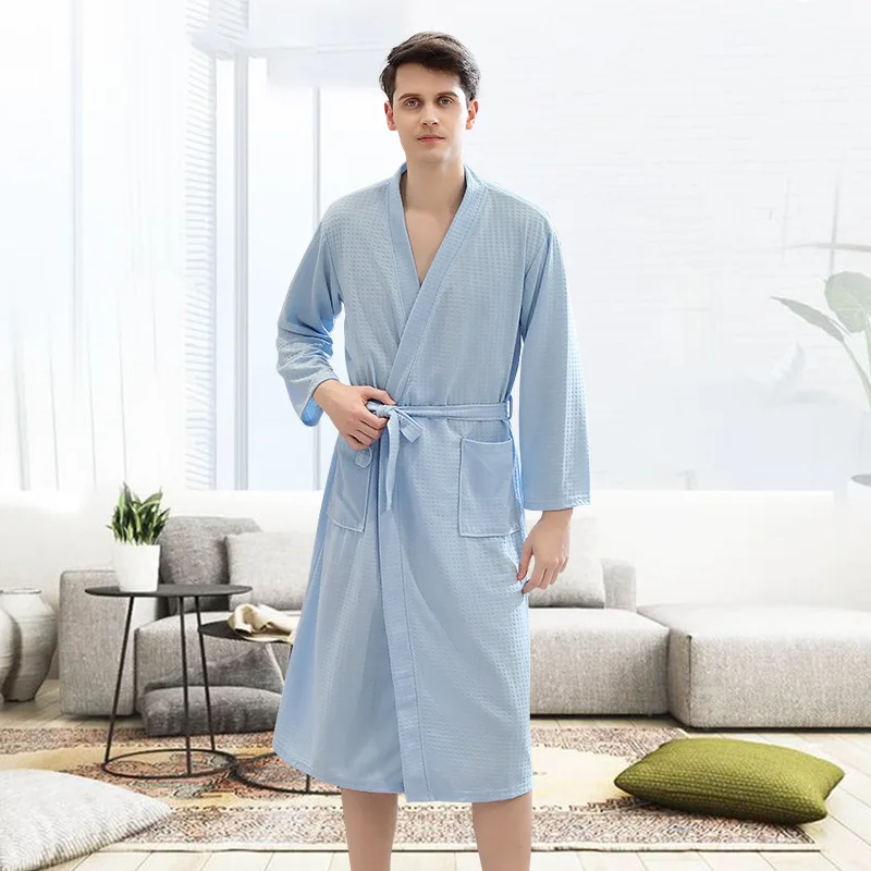

2020 Spring Summer New Waffle Bathrobe Spa Beauty Salon Hotel Bathrobe Leslie Dream Robe Bath Robe RR1601