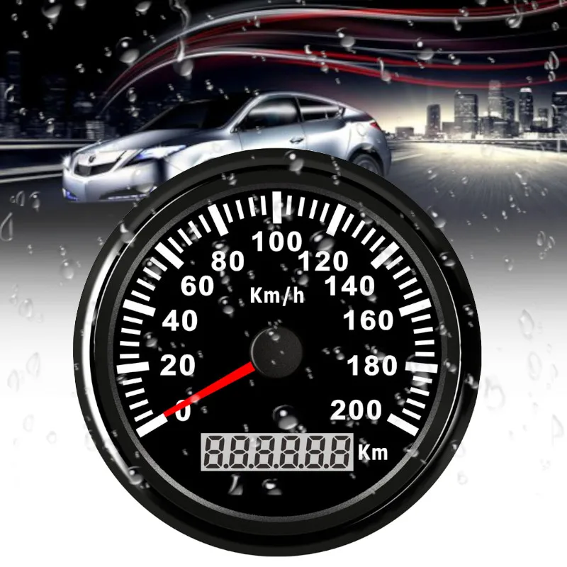 Автомобильный цифровой GPS-датчик скорости 85 мм 120kmh/200 kmh водонепроницаемый IP67