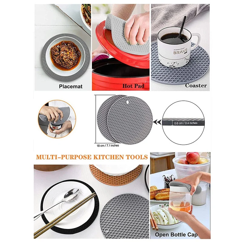 

Silicone Insulation Gloves Microwave Oven Oven Anti Scalding Cotton Gloves Baking Insulation Clip 6 Sets