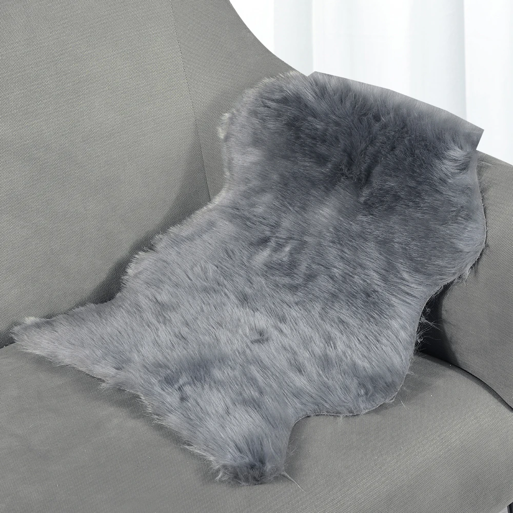 Carpet Faux Fur Sheepskin Rugs Lambskin Rug Fluffy Area Sofa Chair Cushion For Living Room Anti-slip Floor Mats | Дом и сад