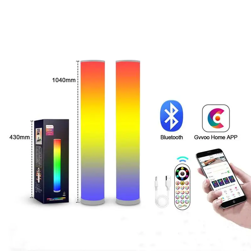 Smart LED Atmosphere Floor Lamp For Bedroom Living Room Home Decor Colorful RGB Music Synchronization APP Remote USB Lamp